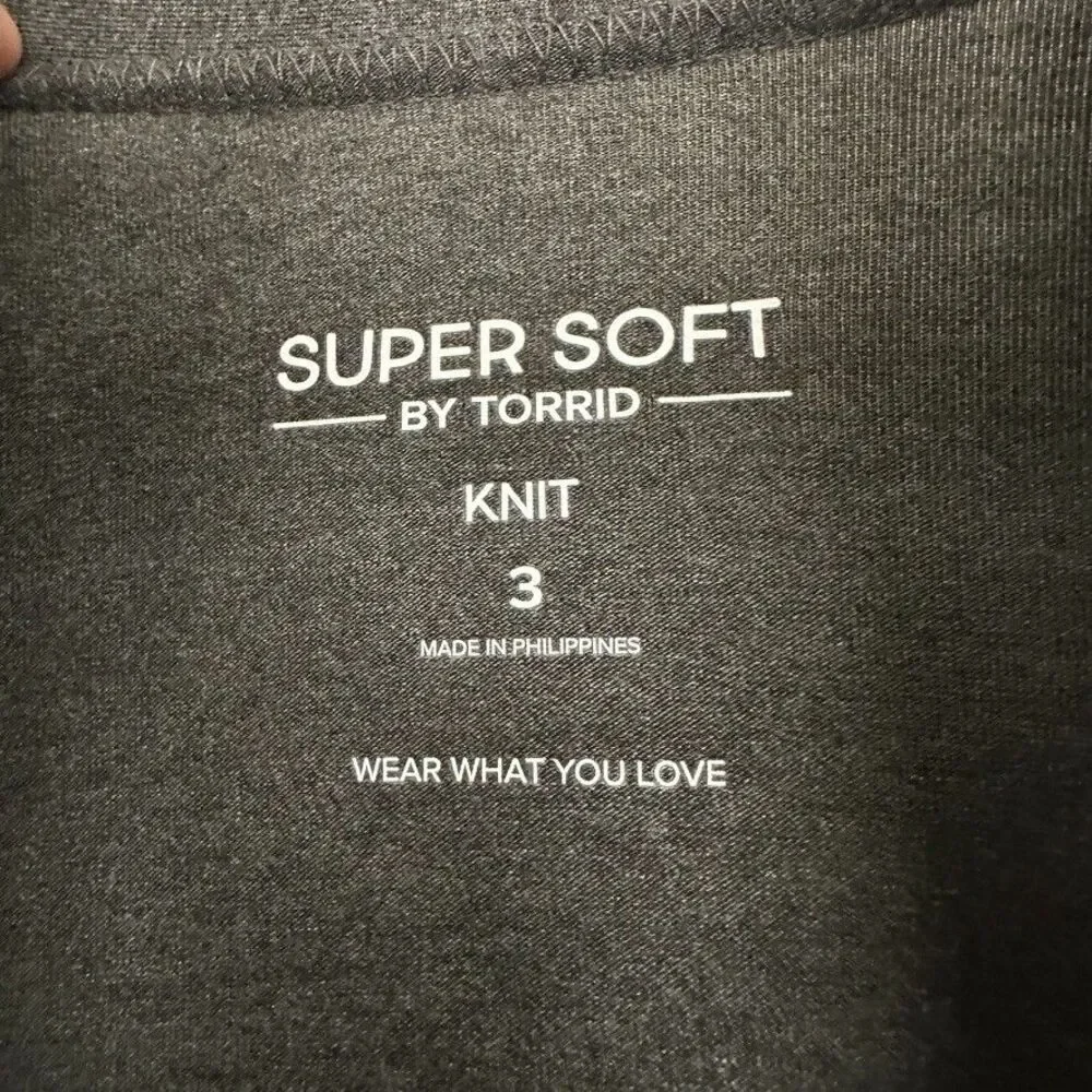 NWT Torrid Super Soft Open Front Duster Cardigan Gray Warterfall Long Women's 3X - Picture 3 of 9